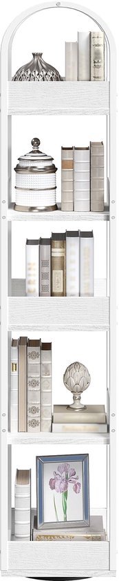 Unyqoos® Draaibaar boekenkast met vijf niveaus voor optimaal ruimtegebruik
