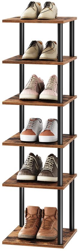 Unyqoos® Ruimtebesparend 6-laags hoekig schoenenrek voor hal en slaapkamer