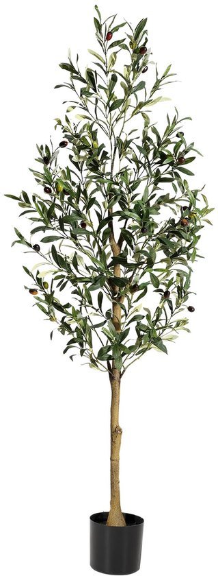 Unyqoos® Realistisch ogende kunstolijfboom van 150 cm voor decoratie binnen en buiten