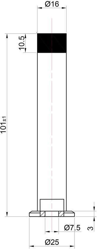 Unyqoos® Roestvrijstalen wanddeurstopper met rubberen buffer en bevestigingsmateriaal