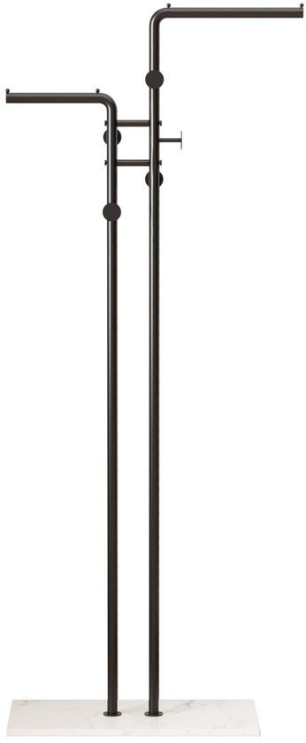 Ibenzoa® Stijlvolle zwarte metalen kapstok met vijf haken voor veelzijdig gebruik Ibenzoa® Stijlvolle zwarte metalen kapstok met vijf haken voor veelzijdig gebruik