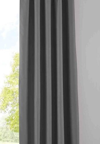 Ibenzoa® Donkergrijs Thermo Verduisteringsgordijn met Lussen en Vouwhouder 225x295 cm