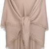 Ibenzoa® Elegante vierkante sjaal met franjes voor dames, veelzijdige accessoire Ibenzoa® Elegante vierkante sjaal met franjes voor dames, veelzijdige accessoire