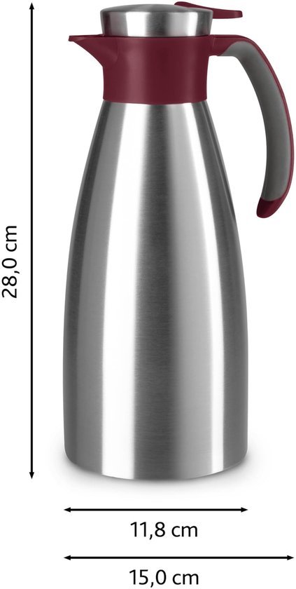 Ibenzoa® Roestvrijstalen thermoskan met soft grip handgreep en Quick Tip-sluiting Ibenzoa® Roestvrijstalen thermoskan met soft grip handgreep en Quick Tip-sluiting