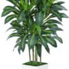 Ibenzoa® Levensechte dracaena kunstplant 180 cm met elegante witte plantenbak