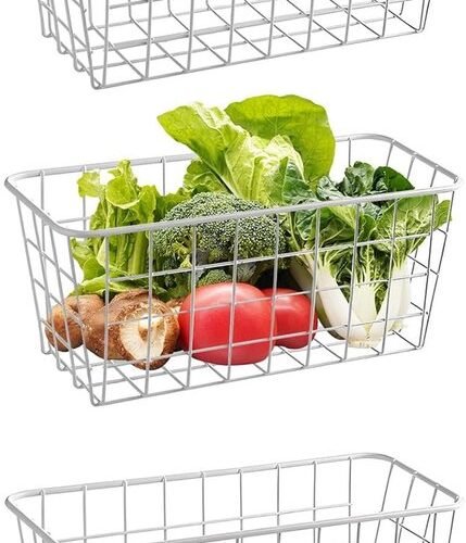 Ibenzoa® Set van drie metalen draadmanden voor veelzijdige opbergruimte in huis