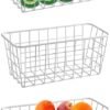 Ibenzoa® Set van drie metalen draadmanden voor veelzijdige opbergruimte in huis