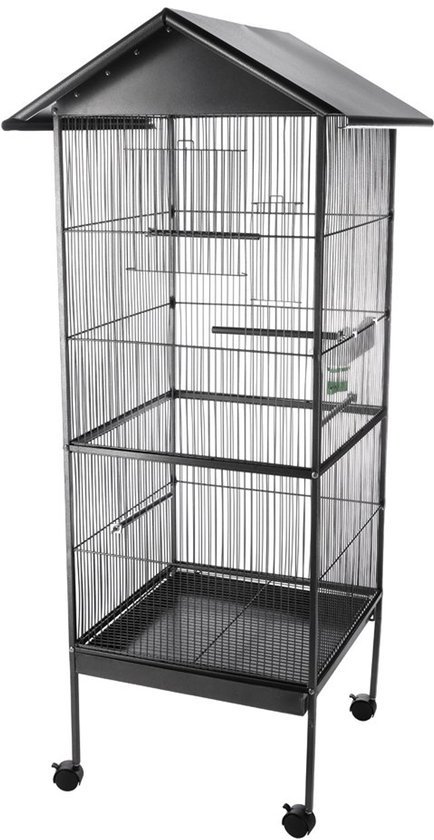 Ibenzoa® Ruime en stabiele volière voor kleine vogels met handige accessoires
