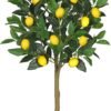Unyqoos® Natuurgetrouwe kunst citroenboom als decoratie voor huis en kantoor, groente, 90 cm