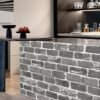 Ibenzoa® Eenvoudig aan te brengen grijs 3D-baksteenbehang voor sfeervolle muren