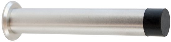 Unyqoos® Roestvrijstalen wanddeurstopper met rubberen buffer en bevestigingsmateriaal