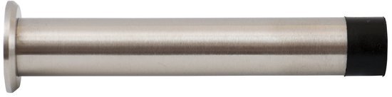 Unyqoos® Roestvrijstalen wanddeurstopper met rubberen buffer en bevestigingsmateriaal