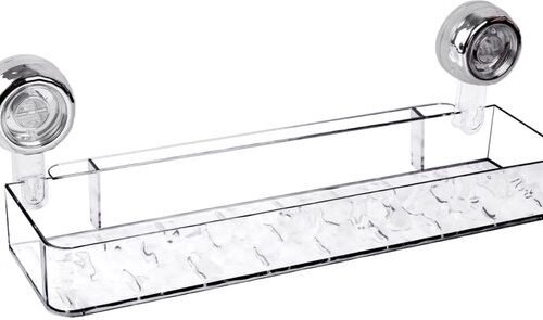 Unyqoos® Transparante wandplank met zuignappen en afvoergaten voor badkamergebruik