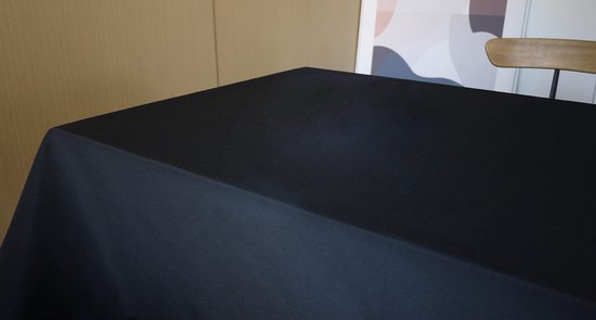 Ibenzoa® Set van twee zwarte tafelkleden voor veelzijdig gebruik in huis en horeca