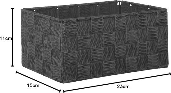 Ibenzoa® Stijlvolle set van drie vierkante opbergmanden in rotanlook zonder deksel