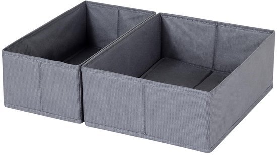 Ibenzoa® Set van twee opvouwbare lade-organizers voor efficiënte kastindeling