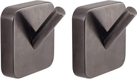 Ibenzoa® Set van twee stijlvolle wandhaken in grafietkleur voor kleding Ibenzoa® Set van twee stijlvolle wandhaken in grafietkleur voor kleding