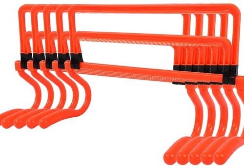 Unyqoos® Oranje set van 5 flexibele horden voor sportieve coördinatietraining