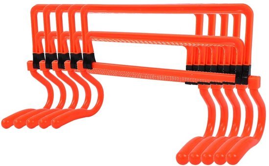 Unyqoos® Oranje set van 5 flexibele horden voor sportieve coördinatietraining