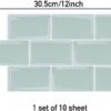 Ibenzoa® Waterdichte 3D-wandtegelstickers voor keuken en badkamer, set van 10