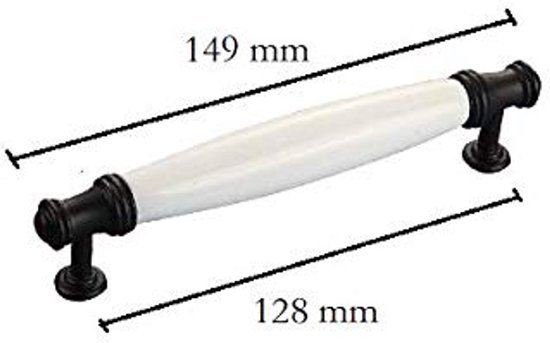 Ibenzoa® Set van 10 stijlvolle meubelgrepen voor kasten en lades met keramische afwerking