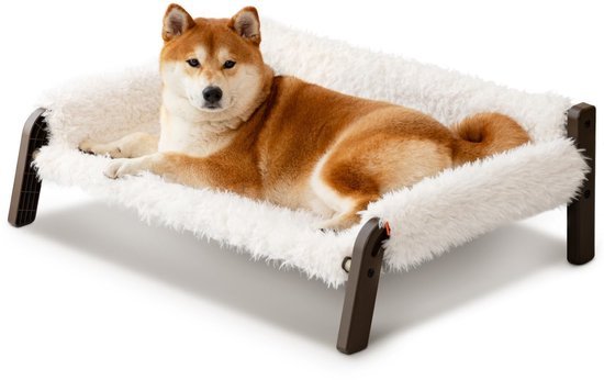 Ibenzoa® Verhoogd ademend hondenbed met wasbare hoes en antislip bodem, XL formaat