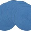 Ibenzoa® Set van 6 Blauwe Ronde Placemats voor Eettafel, Afwasbaar en Hittebestendig