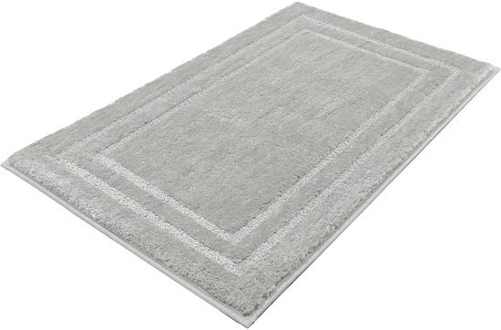 Ibenzoa® Wasbare grijze badmat met antislip en snelle droging voor badkamer