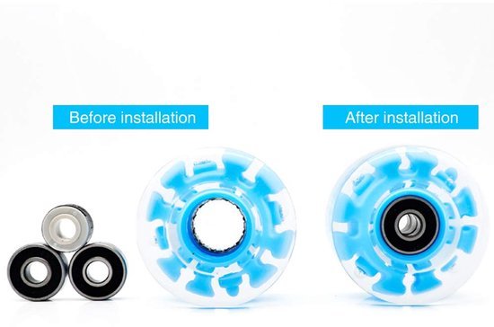 Unyqoos® Lichtgevende skatewielen set van 8 voor rolschaatsen en skateboards