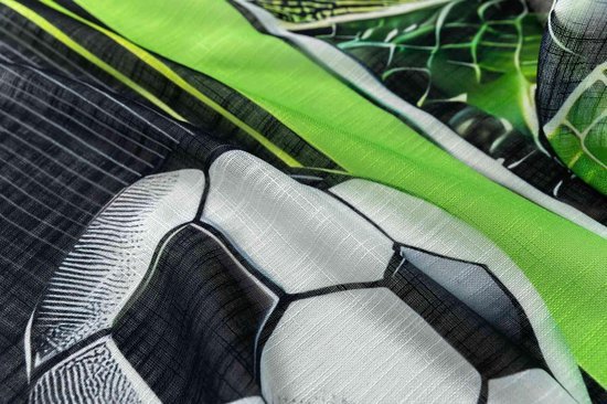 Ibenzoa® Moderne halftransparante gordijn met linnenlook en voetbalthema