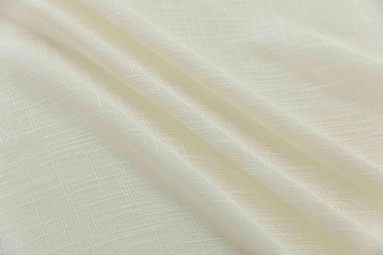 Ibenzoa® Elegante crème gordijn met linnenstructuur en lichtdoorlatendheid