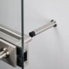 Unyqoos® Roestvrijstalen wanddeurstopper met rubberen buffer en bevestigingsmateriaal