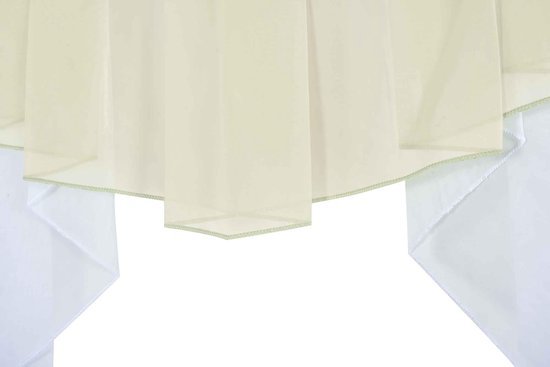 Ibenzoa® Elegante crèmekleurige vitrage met M-boog ontwerp voor elke ruimte