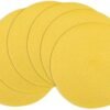 Ibenzoa® Set van 6 stijlvolle gele ronde placemats voor eettafelbescherming en decoratie