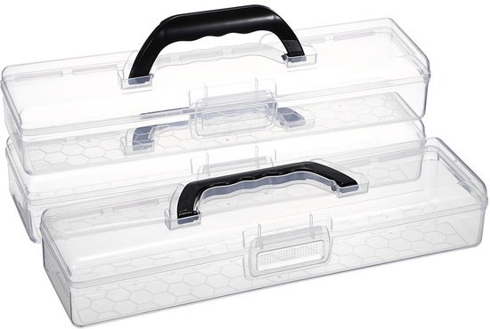 Ibenzoa® Driedelige set opbergdozen voor penselen en schrijfgerei met deksel