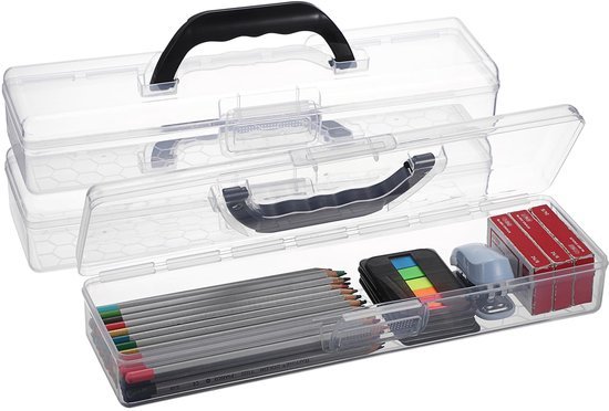 Ibenzoa® Driedelige set opbergdozen voor penselen en schrijfgerei met deksel