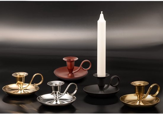 Ibenzoa® Klassieke messing kandelaar van 5 cm voor sfeervolle tafeldecoratie