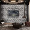 Ibenzoa® Eenvoudig aan te brengen grijs 3D-baksteenbehang voor sfeervolle muren