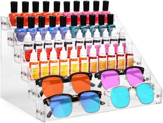 Ibenzoa® Transparante 6-laagse opbergstandaard voor nagellak en kleine flessen Ibenzoa® Transparante 6-laagse opbergstandaard voor nagellak en kleine flessen