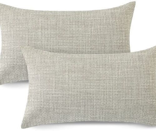 Ibenzoa® Set van 2 moderne linnen kussenhoezen voor bank en slaapkamer decoratie