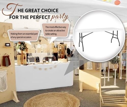 Ibenzoa® Set van 2 wasbare tafelkleden voor klaptafels en evenementen