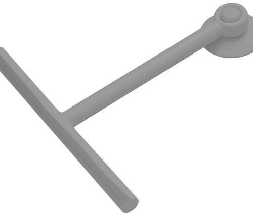 Ibenzoa® Taupe douchewisser met zuignap en rubberen afwerking voor glasreiniging