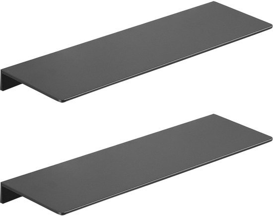 Ibenzoa® Set van twee metalen wandplanken voor stijlvolle en functionele opbergruimte