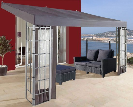 Ibenzoa® Vervangend Antraciet Dakzeil voor Pergola 3x4m met Waterafvoer Ibenzoa® Vervangend Antraciet Dakzeil voor Pergola 3x4m met Waterafvoer