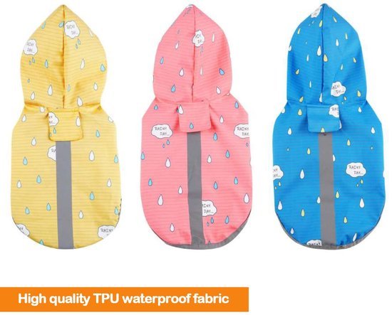 Ibenzoa® Waterdichte hondenregenjas met capuchon voor alle seizoenen en maten Ibenzoa® Waterdichte hondenregenjas met capuchon voor alle seizoenen en maten