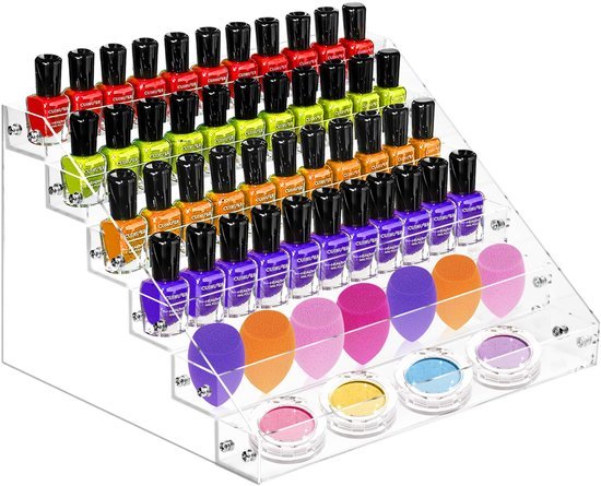 Ibenzoa® Transparante 6-laagse opbergstandaard voor nagellak en kleine flessen Ibenzoa® Transparante 6-laagse opbergstandaard voor nagellak en kleine flessen