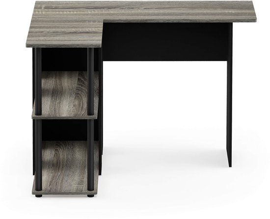 Ibenzoa® Ruim L-vormig bureau met planken voor efficiënt werken thuis of op kantoor Ibenzoa® Ruim L-vormig bureau met planken voor efficiënt werken thuis of op kantoor