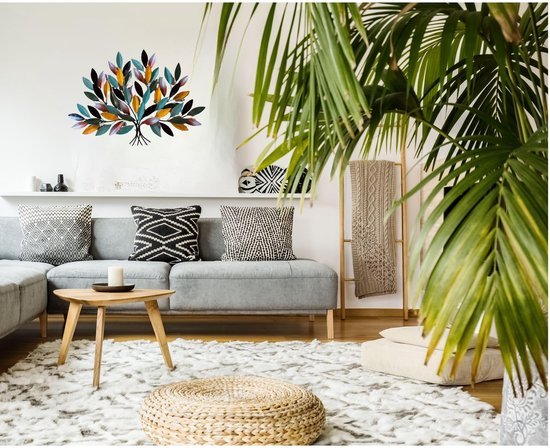 Ibenzoa® Stijlvolle metalen wanddecoratie met en