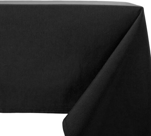 Ibenzoa® Set van twee zwarte tafelkleden voor veelzijdig gebruik in huis en horeca