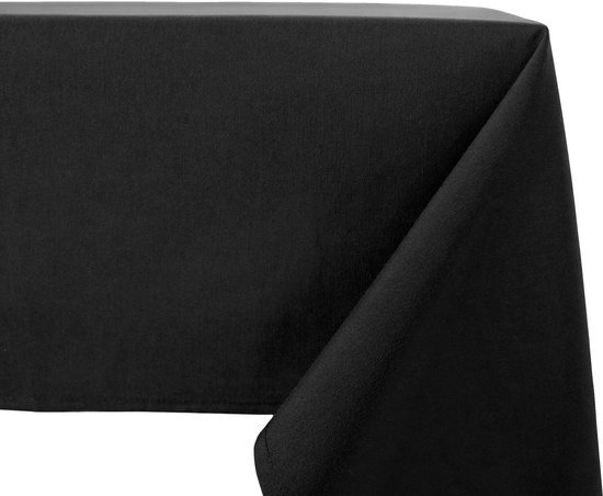 Ibenzoa® Set van twee zwarte tafelkleden voor veelzijdig gebruik in huis en horeca